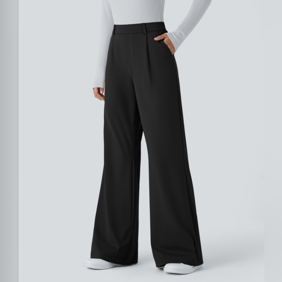 HALARA Pants - HALARA Flex High Waisted Pocket Straight Leg
Work Pants Size L Black Pull On